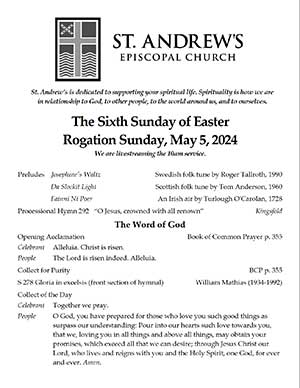 Sixth Easter, Rogation Sunday Bulletin