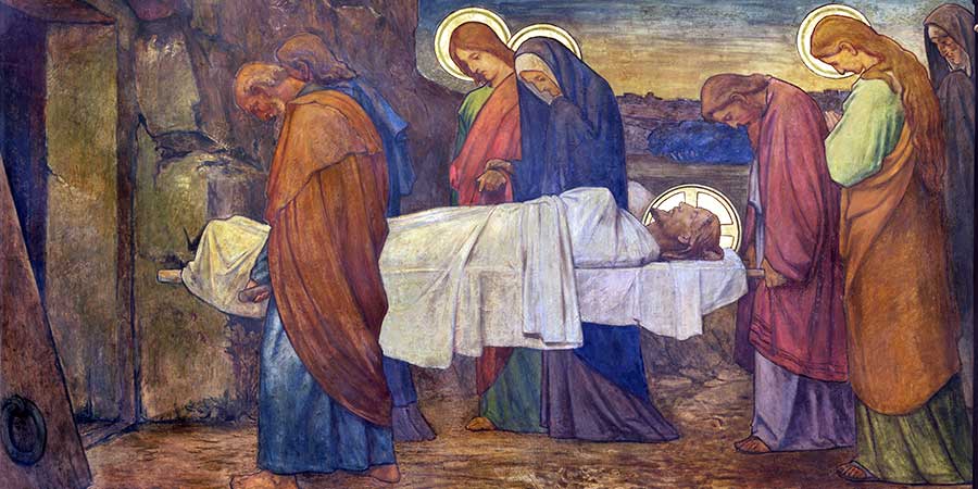 The burial of Jesus Holy Saturday