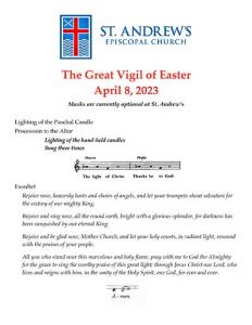 Great Easter Vigil Bulletin cover