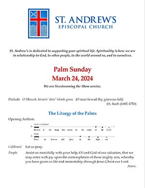 Palm Sunday Bulletin