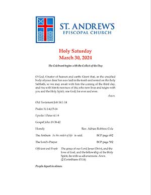 2024 Holy Saturday Bulletin
