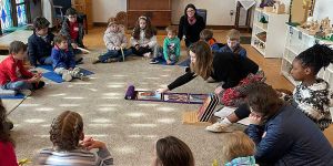 Children's class doing Godly Play