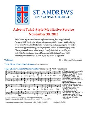 Advent Taizé-Style Meditative Service