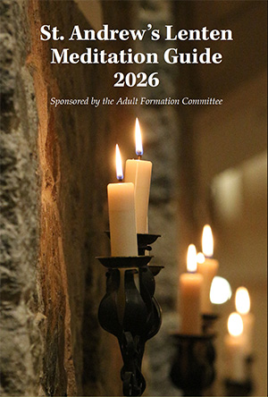 Candles on cover of Lenten Meditation Guide