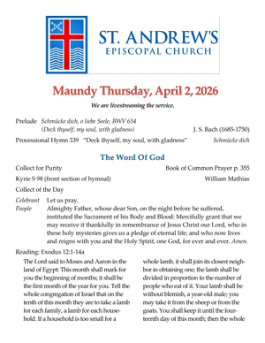 Maundy Thursday